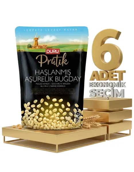 Duru Haşlanmış Aşurelik Buğday 6x250 Gr - 1