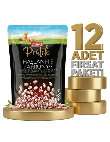 Duru Haşlanmış Barbunya 12x400 Gr - 1