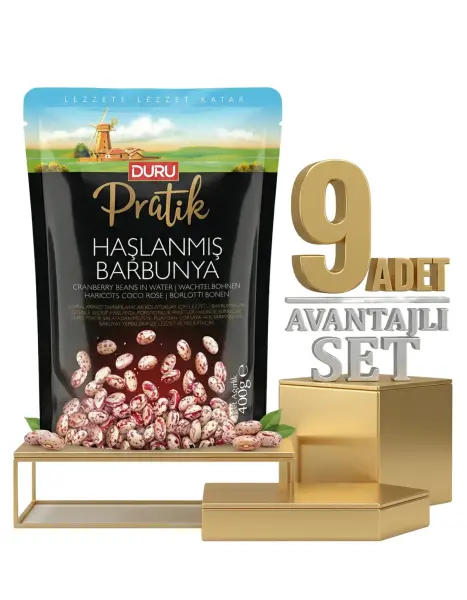 Duru Haşlanmış Barbunya 9x400 Gr - 1