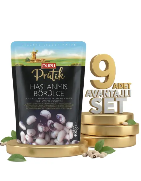 Duru Haşlanmış Börülce 9x400 Gr - 1
