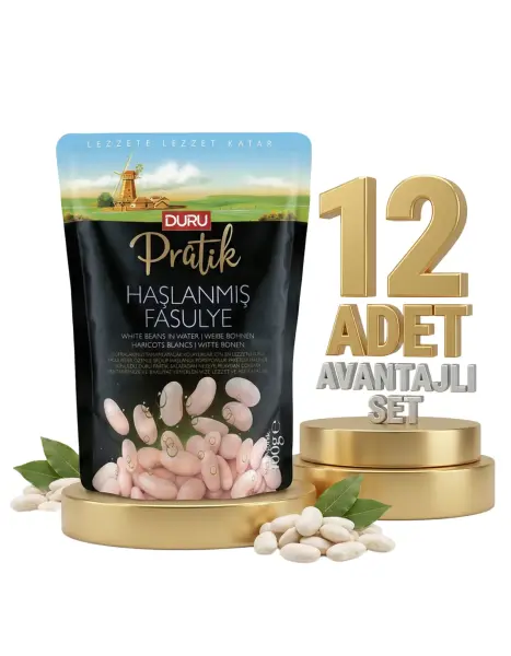 Duru Haşlanmış Fasulye 12x400 Gr - 1