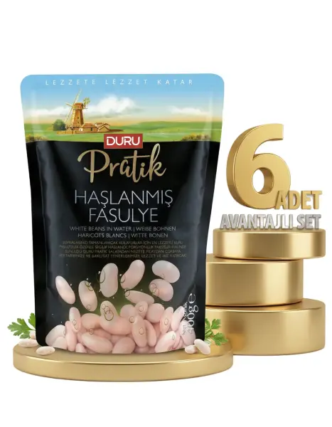 Duru Haşlanmış Fasulye 6x400 Gr - 1