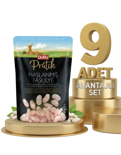 Duru Haşlanmış Fasulye 9x400 Gr - 1