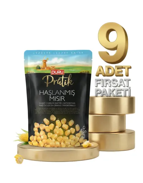 Duru Haşlanmış Mısır 9x400 Gr - 1