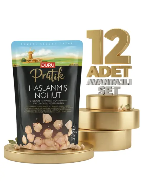Duru Haşlanmış Nohut 12x400 Gr - 1