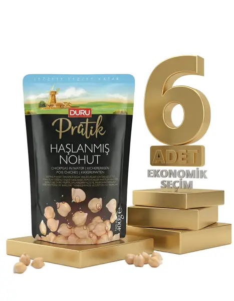 Duru Haşlanmış Nohut 6x400 Gr - 1