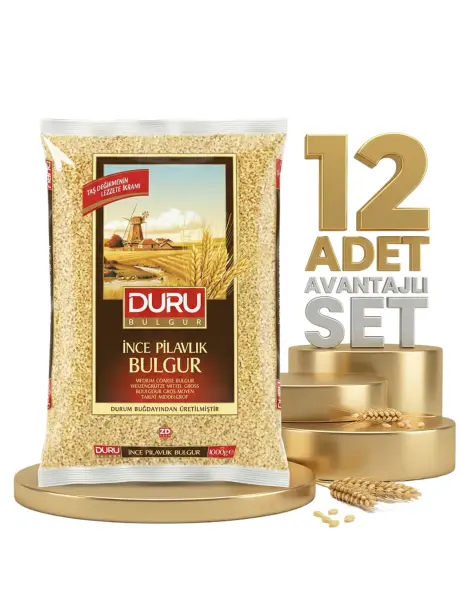 Duru İnce Pilavlık (midyat) Bulgur 12x1 Kg - 1