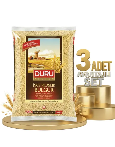 Duru İnce Pilavlık (midyat) Bulgur 3x1 Kg - 1