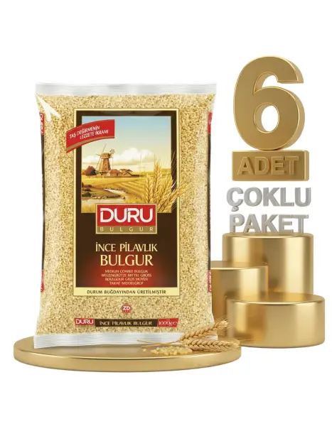 Duru İnce Pilavlık (midyat) Bulgur 6x1 Kg - 1