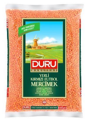 Duru Kırmızı Futbol Mercimek 1 Kg - Duru