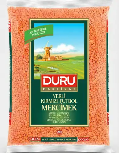 Duru Kırmızı Futbol Mercimek 1 Kg - Duru