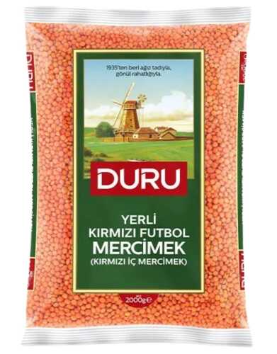 Duru Kırmızı Futbol Mercimek 2 Kg - Duru