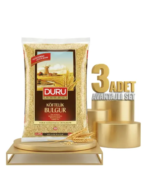 Duru Köftelik Bulgur 3x1 Kg - 1