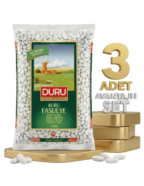 Duru Kuru Fasulye 7 Mm 3x1 Kg - 1