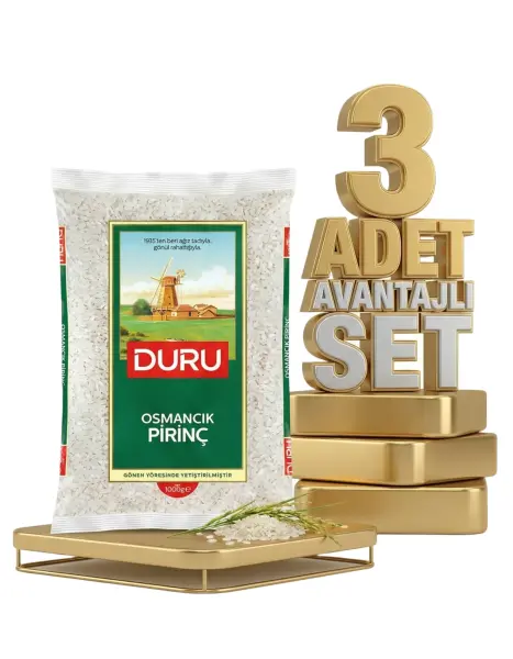Duru Osmancık Pilavlık Prinç 3x2 Kg - 1