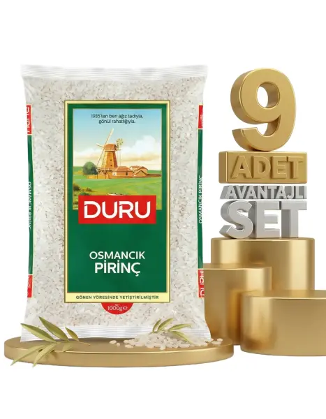Duru Osmancık Pilavlık Prinç 9x2 Kg - 1