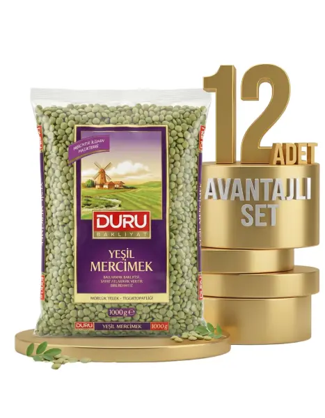 Duru Yeşil Mercimek 12x1 Kg - 1