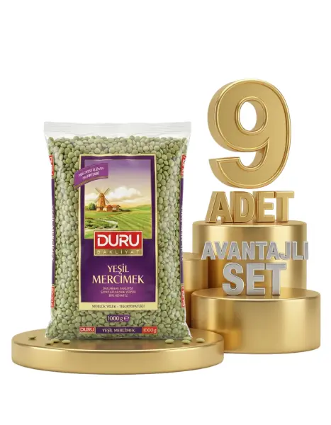 Duru Yeşil Mercimek 9x1 Kg - 1
