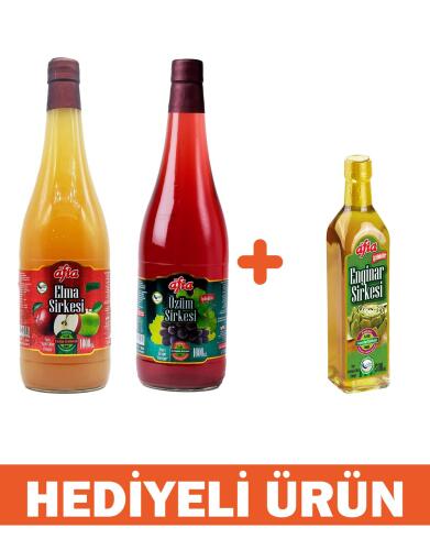 Afia Elma ve Üzüm Sirke 1 Lt Alana Enginar Sirke 500 Ml Hediye - 1