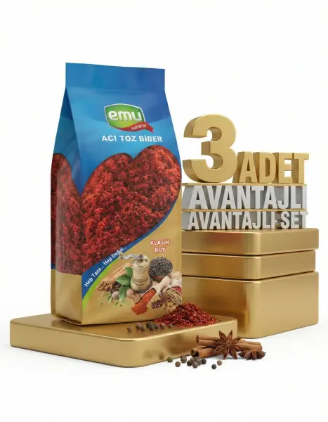 Emu Acı Toz Biber 3x60 Gr - 1