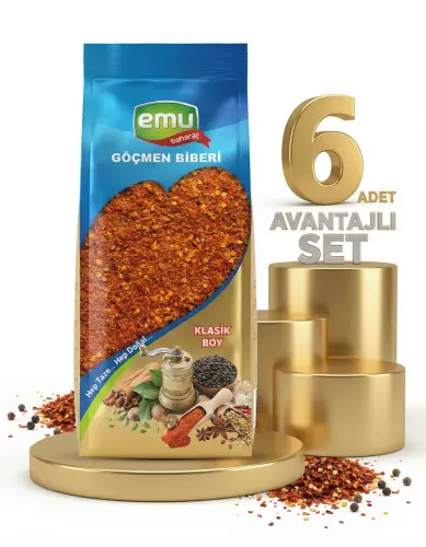 Emu Göçmen Acı Pul Biber 6x40 Gr - Emu