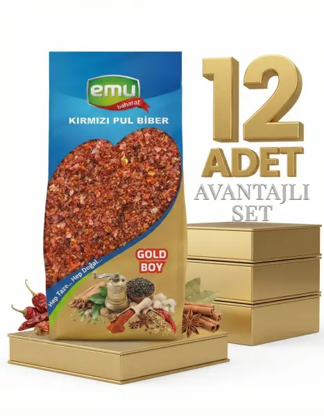 Emu Kırmızı Pul Biber 12x200 Gr - 1