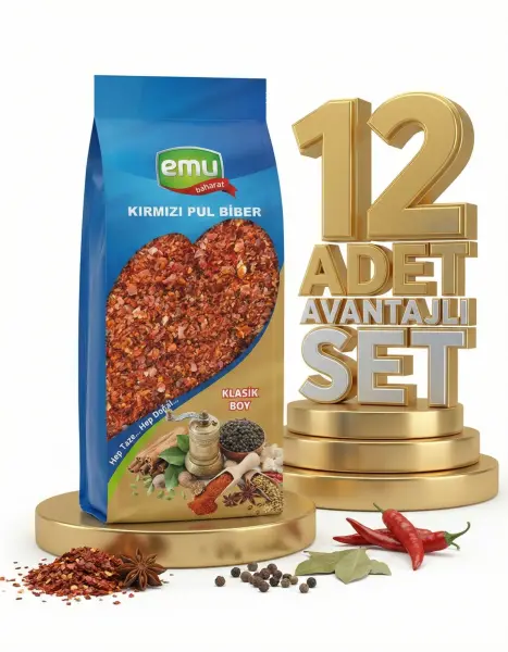 Emu Kırmızı Pul Biber 12x40 Gr - 1