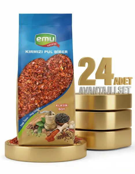 Emu Kırmızı Pul Biber 24x60 Gr - 1