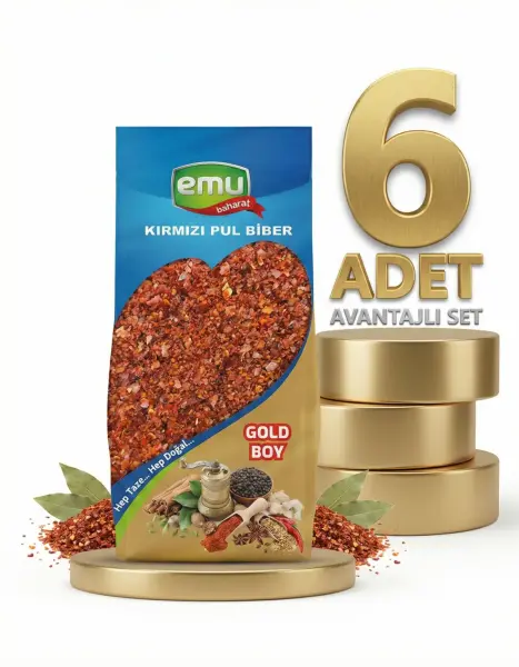 Emu Kırmızı Pul Biber 6x200 Gr - 1