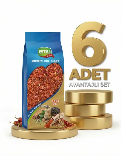 Emu Kırmızı Pul Biber 6x40 Gr - 1