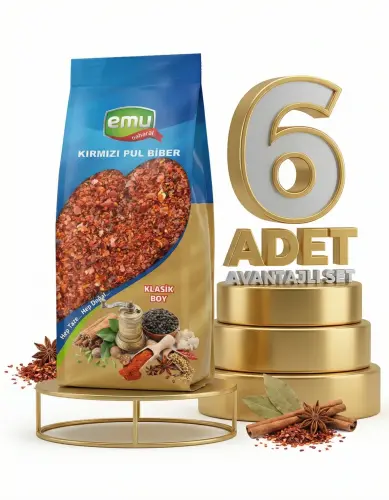 Emu Kırmızı Pul Biber 6x60 Gr - Emu