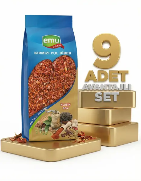 Emu Kırmızı Pul Biber 9x40 Gr - 1