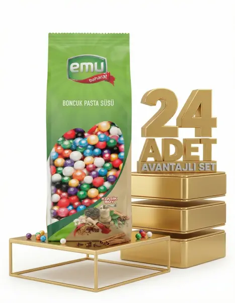 Emu Klasik Boy Boncuk Pasta Süsü 24x50 Gr - 1