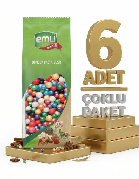 Emu Klasik Boy Boncuk Pasta Süsü 6x50 Gr - 1
