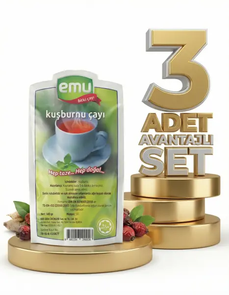 Emu Kuşburnu Çay 3x120 Gr - 1