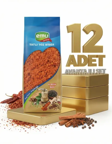 Emu Tatlı Toz Biber 12x60 Gr - 1