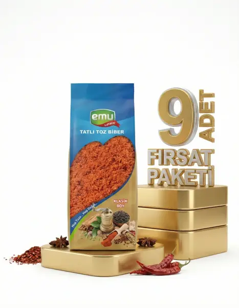 Emu Tatlı Toz Biber 9x60 Gr - 1