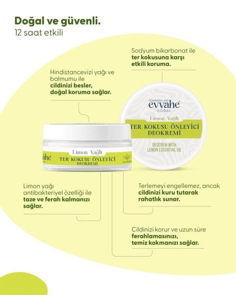 Evvahe Limon Yağlı Ter Kokusu Önleyici 50 Ml - 2