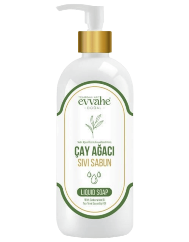 Evvahe Sedir Ağacı Özü İle Kuvvetlendirilmiş Çay Ağacı Yağlı Sıvı Sabun 400 Ml - EVVAHE