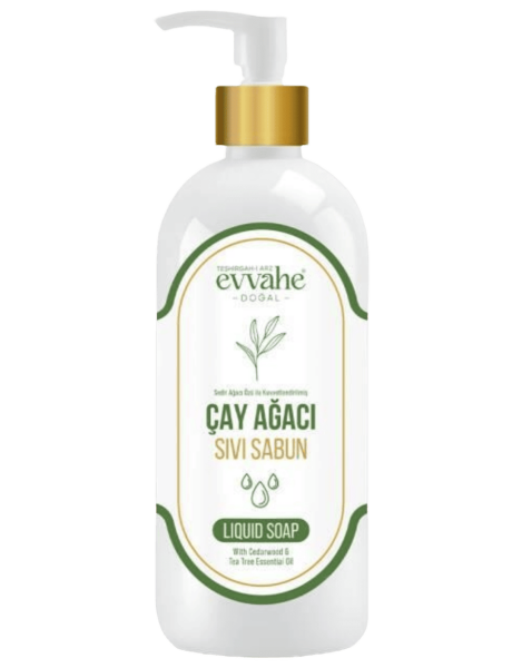 Evvahe Sedir Ağacı Özü İle Kuvvetlendirilmiş Çay Ağacı Yağlı Sıvı Sabun 400 Ml - 1