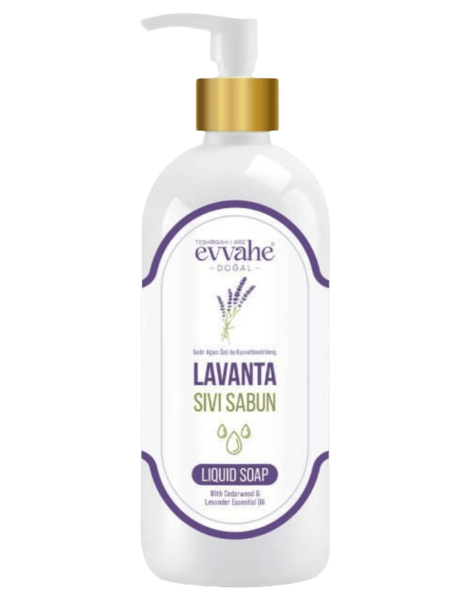 Evvahe Sedir Ağacı Özü İle Kuvvetlendirilmiş Lavanta Yağlı Bitkisel Sıvı Sabun 400 Ml - 1