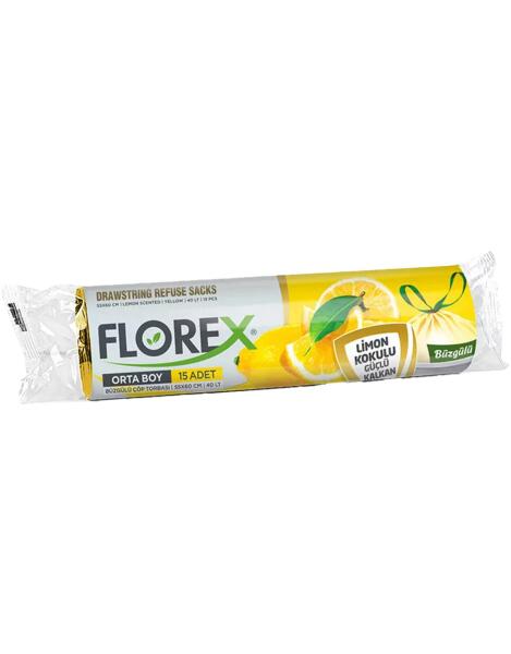 Flexi Büzgülü Orta Boy Çöp Torbası Limon Kokulu - 1
