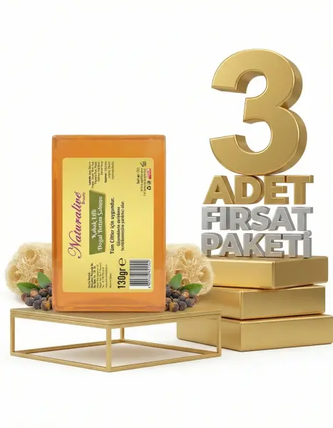 Kabak Lifli Doğal Bıttım Sabunu 3x130 Gr - 1