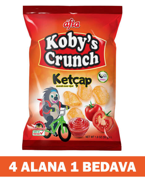 Kobys Crunch Ketçap Aromalı Mısır Cips 50 Gr 4 Alana 1 Bedava - 1