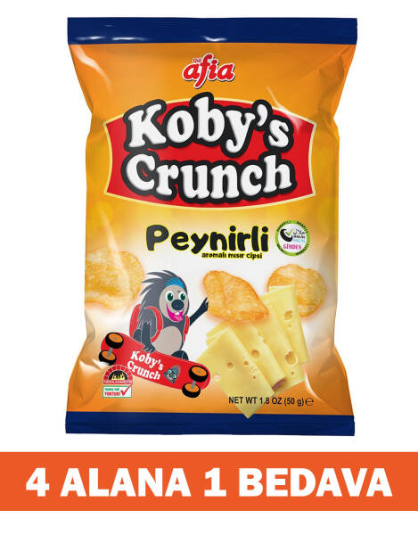 Kobys Crunch Peynir Aromalı Mısır Cips 50 Gr 4 Alana 1 Bedava - 1