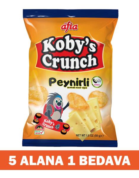 Kobys Crunch Peynir Aromalı Mısır Cips 50 Gr 5 Alana 1 Bedava - 1