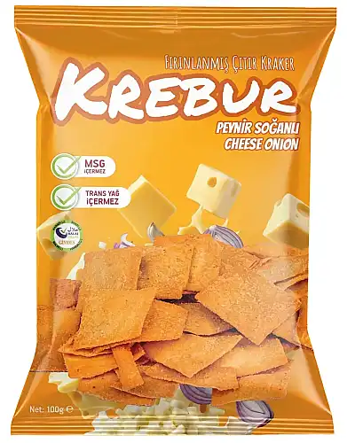 Krebur Peynir Soğanlı Fırınlanmış Çıtır Kraker 100 GR - KREBUR