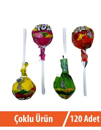 Lolipop Meyve Aromalı Sert Şeker 120x10 Gr - 1
