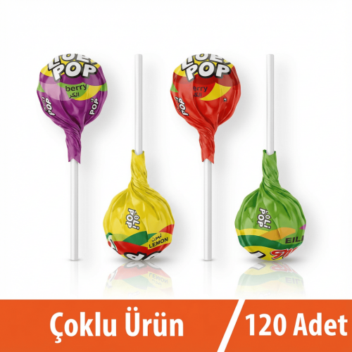 Afia Lolipop Meyve Aromalı Sert Şeker 120x10 Gr - Afia