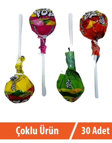 Lolipop Meyve Aromalı Sert Şeker 30x10 Gr - 1